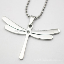 Children's and Womens' Silver Metal Dragonfly Pendant Necklace